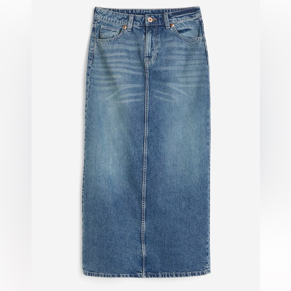 H&M Blue Maxi Skirt with Classic Denim Appeal